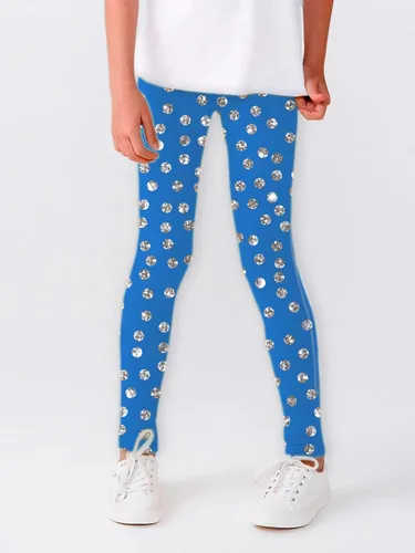 Vista 8 de LUOUSE - Leggings elásticos para niñas, pantalones deportivos para niños, longitud al tobillo, 3 paquetes de 4 a 13 años
