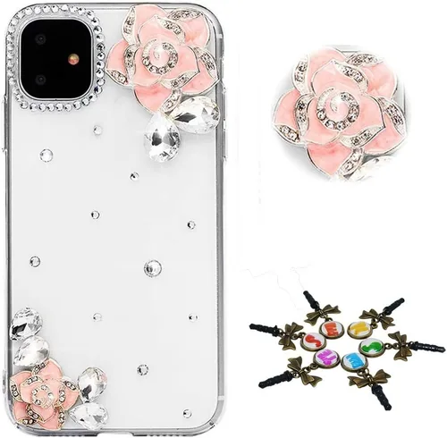 Vista 53 de Sparkle - Funda para teléfono compatible con Samsung Galaxy Z Flip 2 5G - Elegante - Funda 3D hecha a mano con diseño de diamantes de imitación