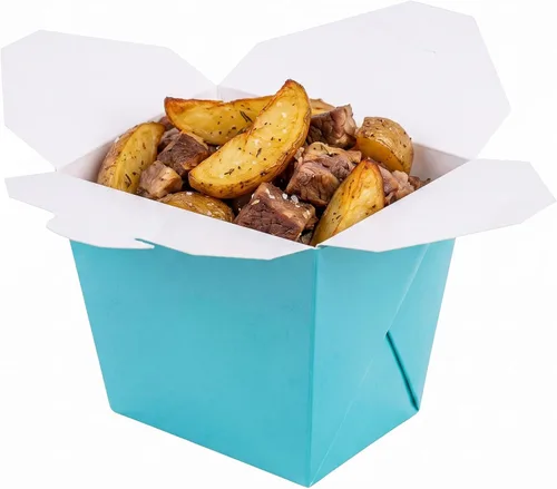 Vista 9 de Restaurantware Cajas chinas para llevar, paquete de 200 unidades, 8 onzas, resistentes a la grasa, recipientes de comida para llevar, desechables