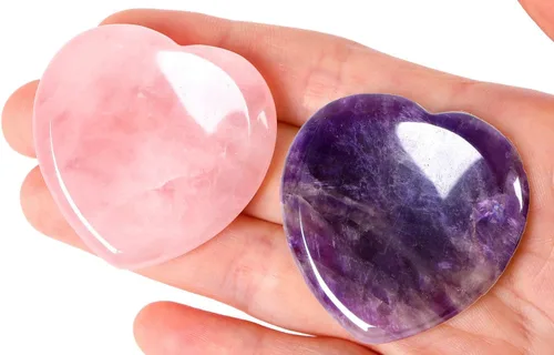 Vista 12 de QINJIEJIE Piedra de preocupación para el pulgar para la ansiedad, cristales de chakras, piedras curativas para la preocupación de los chakras