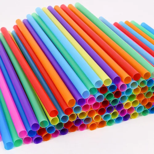 Vista 12 de Tomnk 300 pajitas desechables, pajitas de plástico de 8.25 pulgadas, pajitas de plástico para vasos y café helado 0.24" Wide Food-Grade BPA-Free