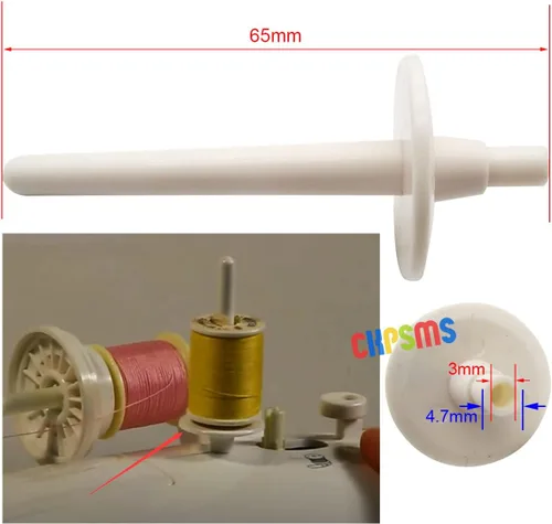 Vista 2 de CKPSMS Marca: pasador de carrete de máquina de coser extra/de repuesto (el diámetro interior de la abertura es de 0.118 pulgadas) funciona