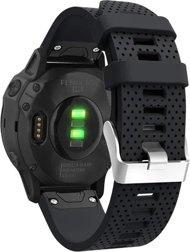 Vista 4 de Correas de silicona compatibles con Garmin Fenix 5S/5S Plus/6S/6S Pro/7S, correa de repuesto de goma suave transpirable antideslizante para reloj