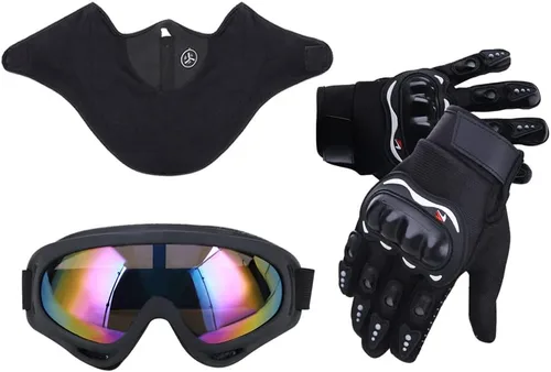 Vista 7 de OUMURS Casco de motocross para adultos con gafas, guantes y máscara, casco de motocross ATV unisex para adultos, hombres y mujeres, visera solar