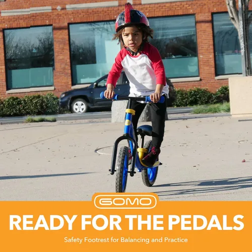 Vista 7 de GOMO Bicicleta de entrenamiento para niños de 18 meses, 2, 3, 4 y 5 años de edad, colores fantásticos, para niños pequeños. Bicicleta sin pedales