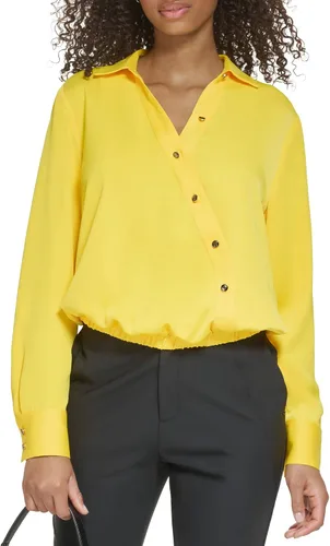 Vista 5 de KARL LAGERFELD Women's Everyday Logo Oversize Blouse