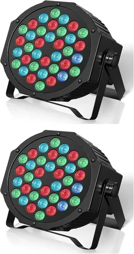 Vista 10 de HOLDLAMP Luces Par recargables de 36 W RGB alimentadas por batería, luces LED inalámbricas para DJ, activadas por sonido y control remoto para 1