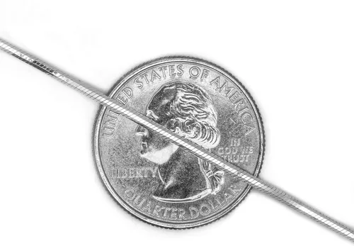 Vista 2 de Cadena italiana estilo serpiente de 8 caras para mujer, de plata esterlina 925 de 1 o 1.6 mm con cierre de mosquetón