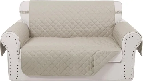 Vista 38 de Fundas para Silla Reclinable Reversibles Funda de Sofá para Mascotas Protector de Muebles Lazy Boy (Silla 23'', Beige/Beige)