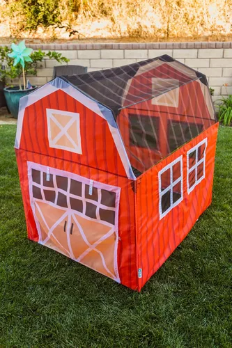Vista 16 de Pacific Play Tents 60810 Barnyard Playhouse Carpa, 48 x 38 x 48 pulgadas, Multi