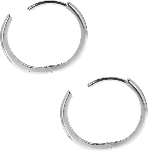 Vista 3 de Ritastephens Pendientes de aro unisex de plata de ley para hombre, Plata de ley