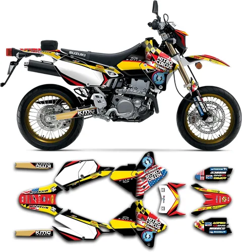 Vista 12 de Kit de calcomanías personalizadas para Suzuki DRZ400 E / DRZ400 Enduro / DRZ400E / DR-Z400E / DRZ400 EN 1999-2024, SZDRSE9919003-KO
