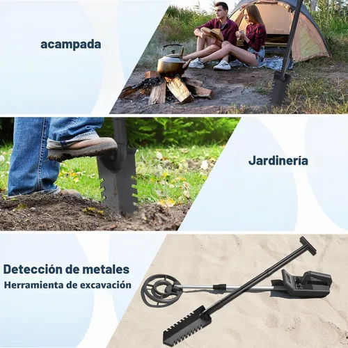 Vista 6 de Pala de 40" para detección de metales, herramienta de excavación, palas con mango en T para detectores de metales, pala Root Slayer