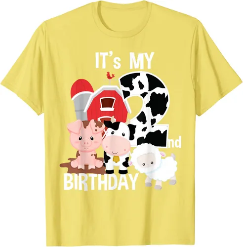 Vista 73 de Camiseta para fiesta de 2 años con texto en inglés "It's My 2nd Birthday", Negro