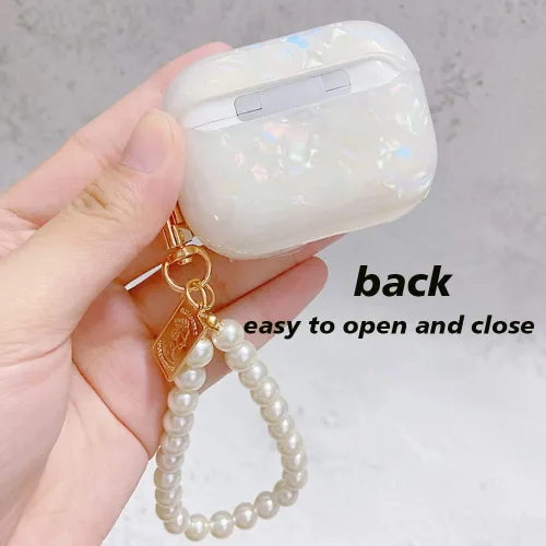 Vista 4 de Funda compatible con Airpod Pro de 2ª generación 2022 para auriculares, funda protectora con llavero, accesorios para Airpod, funda para Apple