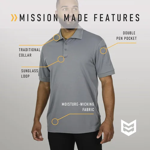 Vista 3 de Mission Made Polo táctico, uniforme militar para hombre