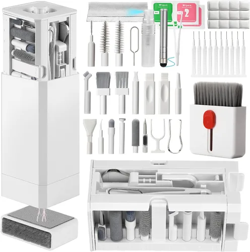 Vista 9 de Kit de limpieza de teléfono celular, kit de limpieza para iPhone para puerto de carga, kit de limpieza de teclado para Airpods/Android/USB