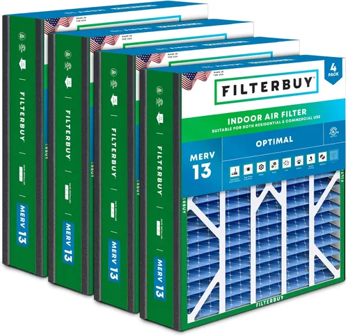 Vista 18 de Filterbuy Filtro de aire 10x17x2 MERV 13 Defensa Óptima contra Humo y Alergias (Paquete de 4), Filtros Exteriores Plisados Electrostáticos
