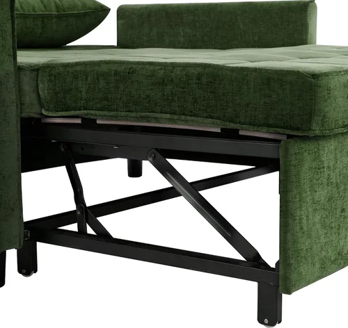 Vista 9 de Harper & Bright Designs Sofá cama convertible moderno de 56.9 pulgadas, sofá biplaza con bolsillos laterales, dos puertos USB, soporte para teléfono