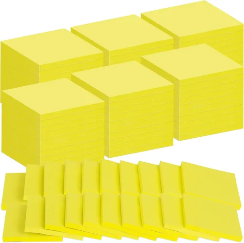 Vista 12 de 36 blocs de notas adhesivas de 3 x 5 pulgadas, 12 colores autoadhesivos, multicolor, bloc de notas rectangulares brillantes y coloridas