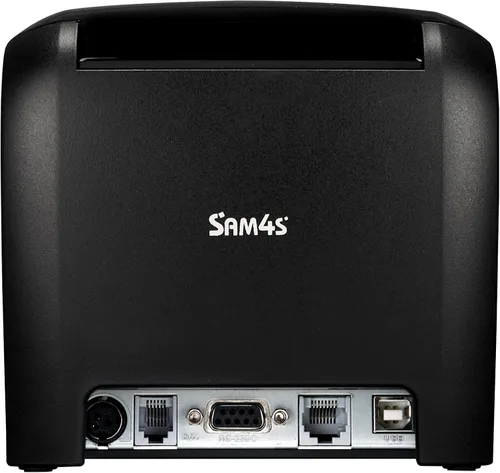 Vista 3 de SAM4s GIANT-100 Impresora térmica compacta de 3 pulgadas USB Serial Ethernet, cubierta contra salpicaduras incluida, color negro
