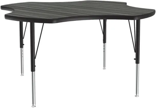 Vista 99 de Correll - Mesa rectangular de actividades para el aula de 24 x 36 pulgadas, altura ajustable (19-29 pulgadas), parte superior de nogal colonial