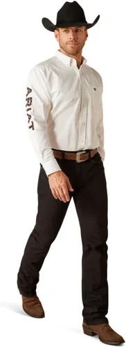 Vista 42 de Ariat Camisa de sarga con logotipo del equipo para hombre