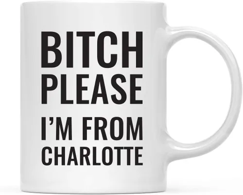 Vista 65 de Andaz Press Taza de café de 11 onzas, regalo de broma, Bitch Please I'm from Alabama, paquete de 1, incluye caja de regalo, divertidas ideas