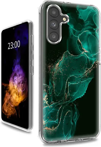 Vista 34 de Funda transparente para Samsung A15 5G de 6.5 pulgadas, doble capa protectora a prueba de golpes de PC transparente de silicona suave