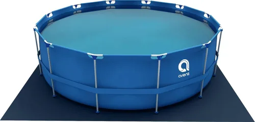 Vista 4 de Jilong Paño de suelo de piscina 153.5x153.5 in Protección de suelo/Lona protectora Protector de Piscina Daños en el Piso, Base para Piscina