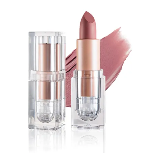 Vista 17 de IONSGAKO Lápiz labial mate nude aterciopelado, brillo de labios, no se decolora, no se pega a la copa, lápiz labial color nude, tinte de labios