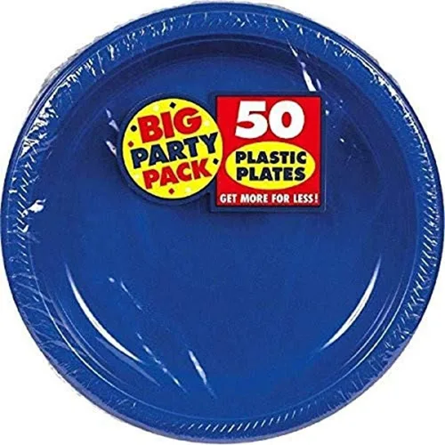 Vista 13 de Big Party Pack Platos de plástico Rojo manzana 50