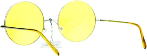 Vista 4 de Hippie Groovy Gradient Oversize Anteojos de sol redondos Lennon grandes