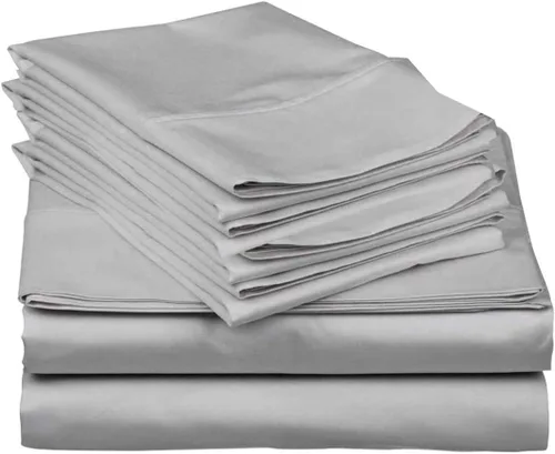 Vista 10 de Mattress-Homes Juego de sábanas tamaño Queen de 6 piezas, colección Hotel Luxury, 100% algodón egipcio, sábana bajera ajustable de 18 pulgadas
