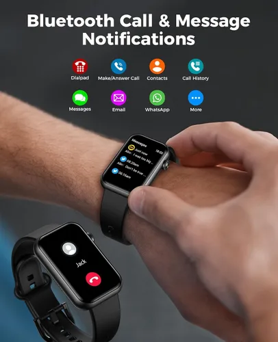 Vista 2 de Reloj Inteligente Rastreador de Fitness (Responder/Hacer Llamadas), Monitor de Frecuencia Cardíaca Spo2 Presión Arterial 24/7 Rastreador de Sueño