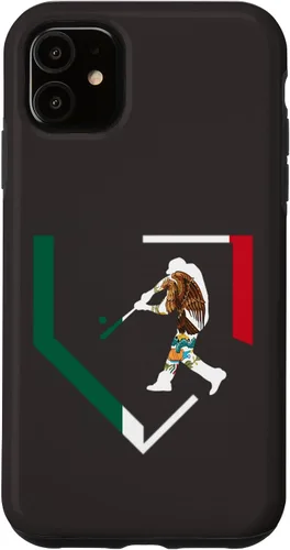Vista 6 de Funda para iPhone 12 mini Mexico High School Baseball Player Mexican Flag Home Plate Case