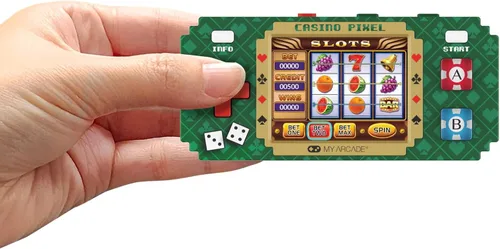 Vista 4 de My Arcade Casino Pixel: Videojuego de casino, Juegos de casino, Llavero portátil Arcade, Póker, Máquina tragamonedas