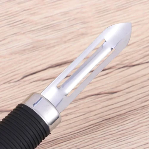 Vista 7 de Yardwe Pelador multifuncional de acero inoxidable, pelador de verduras no giratorio para uso en la cocina con agujero para colgar para un fácil