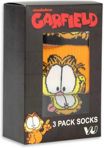 Vista 3 de Garfield Calcetines 3 Pack Adultos Unisex Gato Película Multicolor Calzado