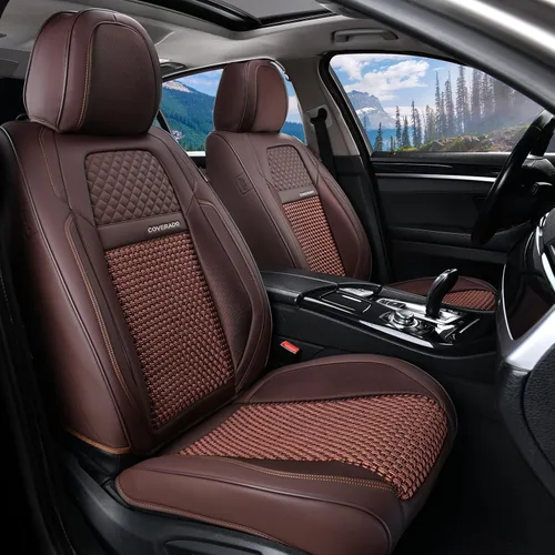 Vista 14 de Coverado - Fundas impermeables para asientos de coche, fundas delanteras para asientos de coche, 2 en 1, fundas protectoras para asientos de coche