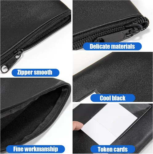 Vista 5 de Bolsas de seguridad duraderas con cremallera, bolsa de dinero de 11 x 6.1 pulgadas, 2