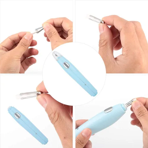 Vista 5 de Borrador eléctrico recargable de carga USB, borrador de lápiz a batería con 16 repuestos de repuesto, borrador eléctrico recargable para artistas