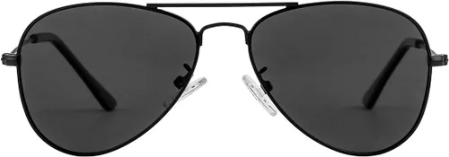 Vista 4 de Gleyemor Lentes de sol polarizados estilo aviador para niños y niñas, jóvenes, adolescentes, dos tamaños de 1.969 in y 2.047 in