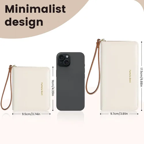 Vista 5 de Pomelo Best Cartera pequeña para mujer de cuero con bloqueo RFID 2025