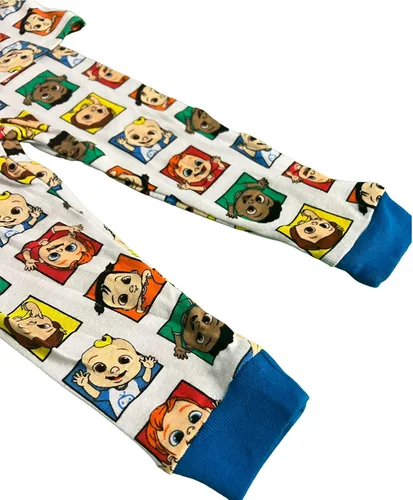 Vista 5 de CoComelon Conjunto de pijama de algodón de 4 piezas para niños pequeños