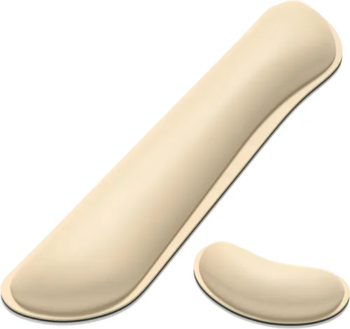 Vista 12 de Dapesuom Reposamuñecas para ratón, soporte ergonómico de espuma viscoelástica para muñeca de ratón, almohadilla de descanso para mano de cuero tipo