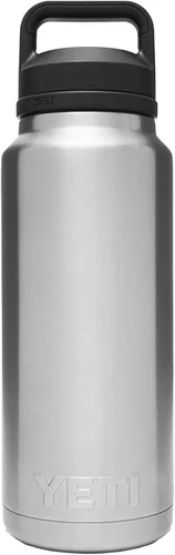 Vista 27 de YETI Rambler - Botella de 36 onzas, aislada al vacío, a prueba de fugas, de acero inoxidable con tapón para sorbos Aislamiento al vacío Azul marino