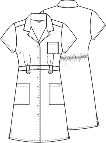 Vista 8 de Vestido con botones al frente Dickies
