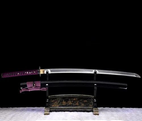 Vista 9 de Katana Sword Real Hand Forged Japanese Clay Tempered shihozume Folded Steel Blade Samurai Sword Razor Sharp Full Tang