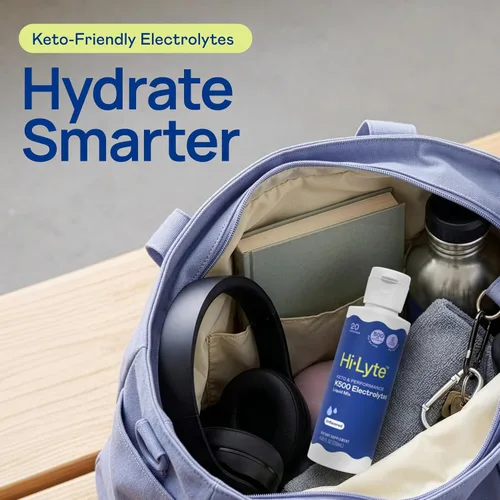 Vista 5 de Hi-Lyte K500 Keto - Gotas líquidas de electrolitos sin sabor, 20 porciones